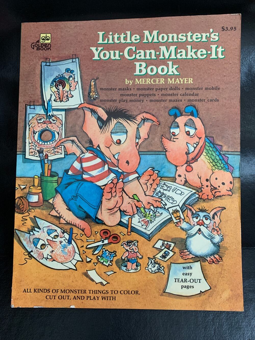 1978 Mercer Mayer Little Monster’s You-Can-Make-It Golden Activity Book